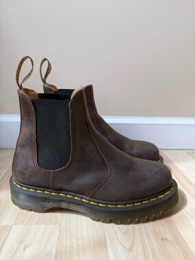 Dr. Martin Crazy Horse Chelsea Boots - Dark Brown - Womens 8, Mens 7